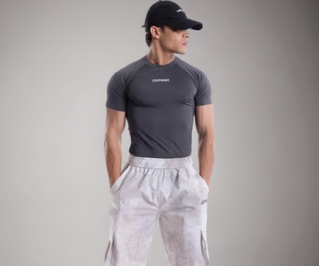 COITONIC Men's Half Sleeve Compression T-Shirt - Image 1