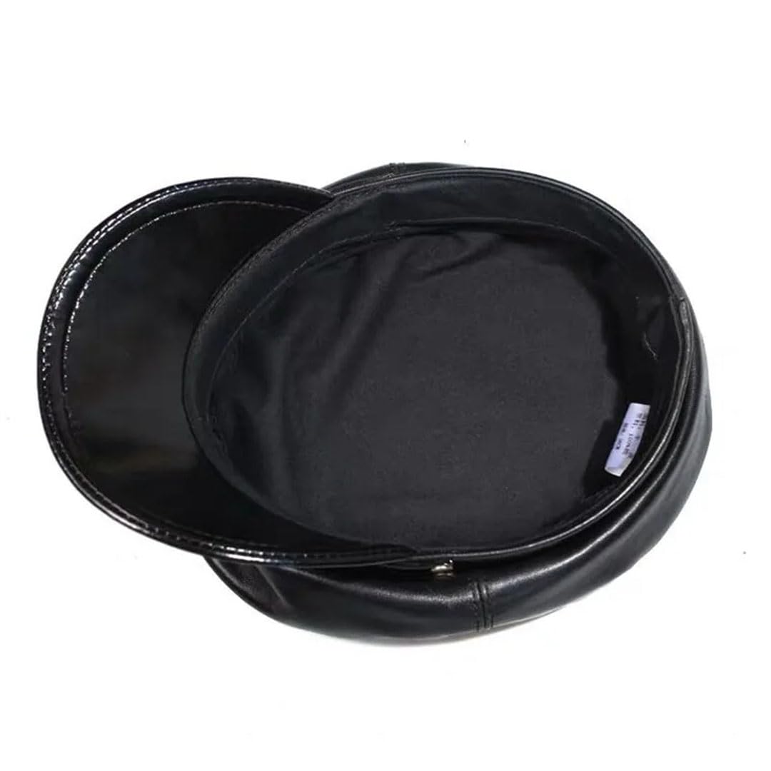 Sombrero unisex de piel 100% auténtica para mujer, para invierno, cálido, para exteriores, primera capa, piel de oveja, sombrero militar