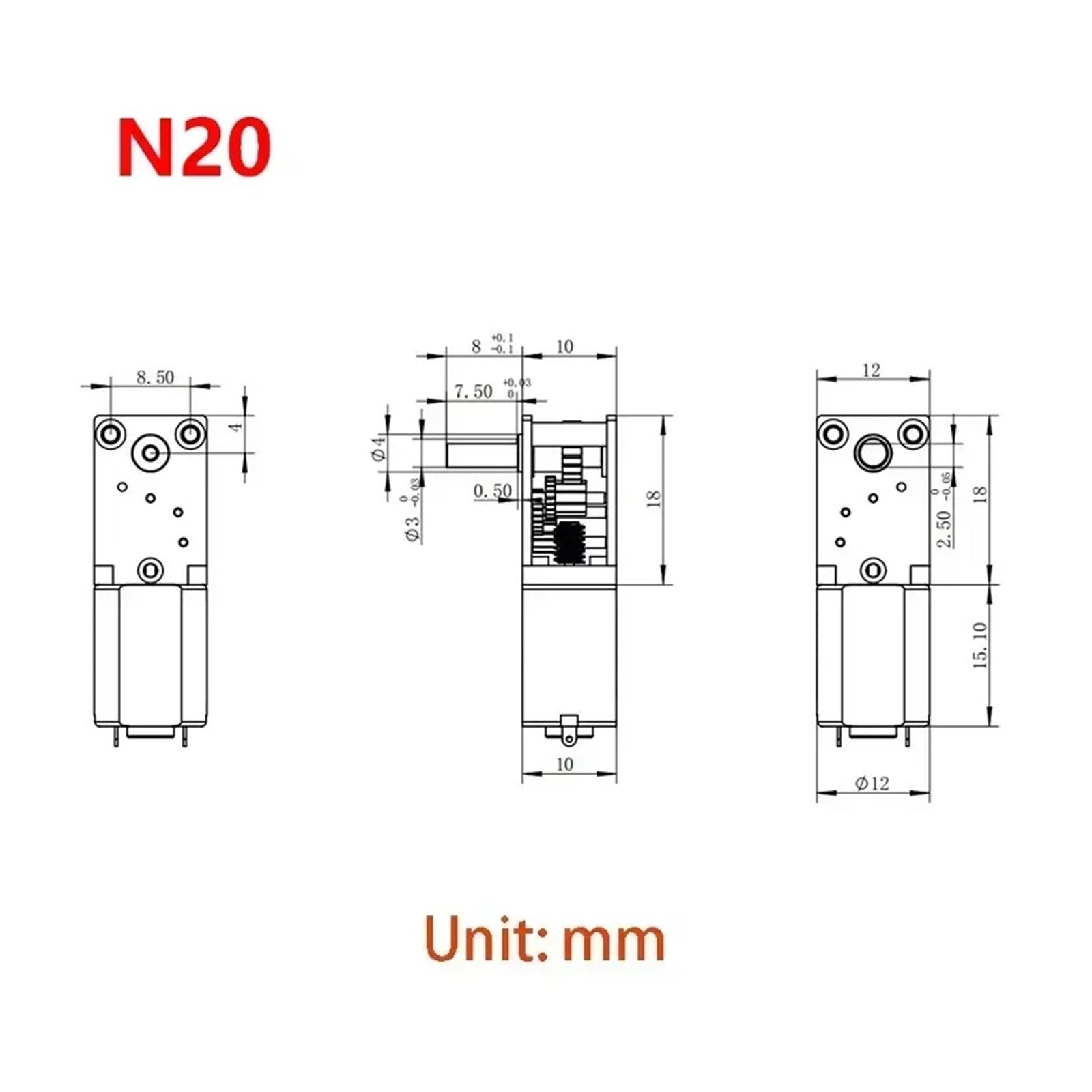 Caja de engranajes de metal, arranque electrónico, velocidad lenta, gran par, engranaje helicoidal, arrancador electrónico, robot de bricolaje, modelo 050_(B) 7-27PM_3V-12V