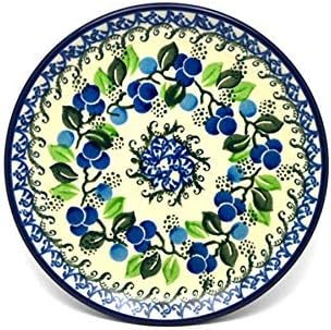 Polish Pottery Plate - Bread & Butter (6 1/4") - Blue Berries