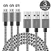 COCOFU Micro USB Cable, 6FT(3Pack)Extra Long Nylon Braided Universal Micro USB Charger High Speed Sync&Charge Cord Wire for Android, Samsung, HTC, Motorola, LG,Tablet and More (Black+Gray)
