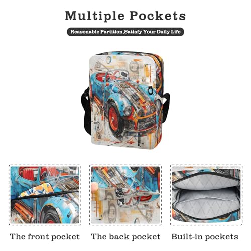 small messenger bag for men cross body bag men Woman Shoulder Handbags Adjustable Strap for Travel Travel- Coupe Blue2