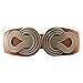 Retro Wide Metal Interlock Buckle Womens Elastic Belt Plus Size Large Belt for Dress