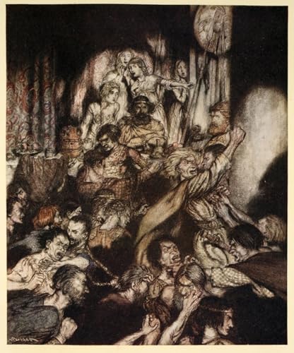 Affiche toile Arthur Rackham la salle de banquet pour décoration mural 60x90cm