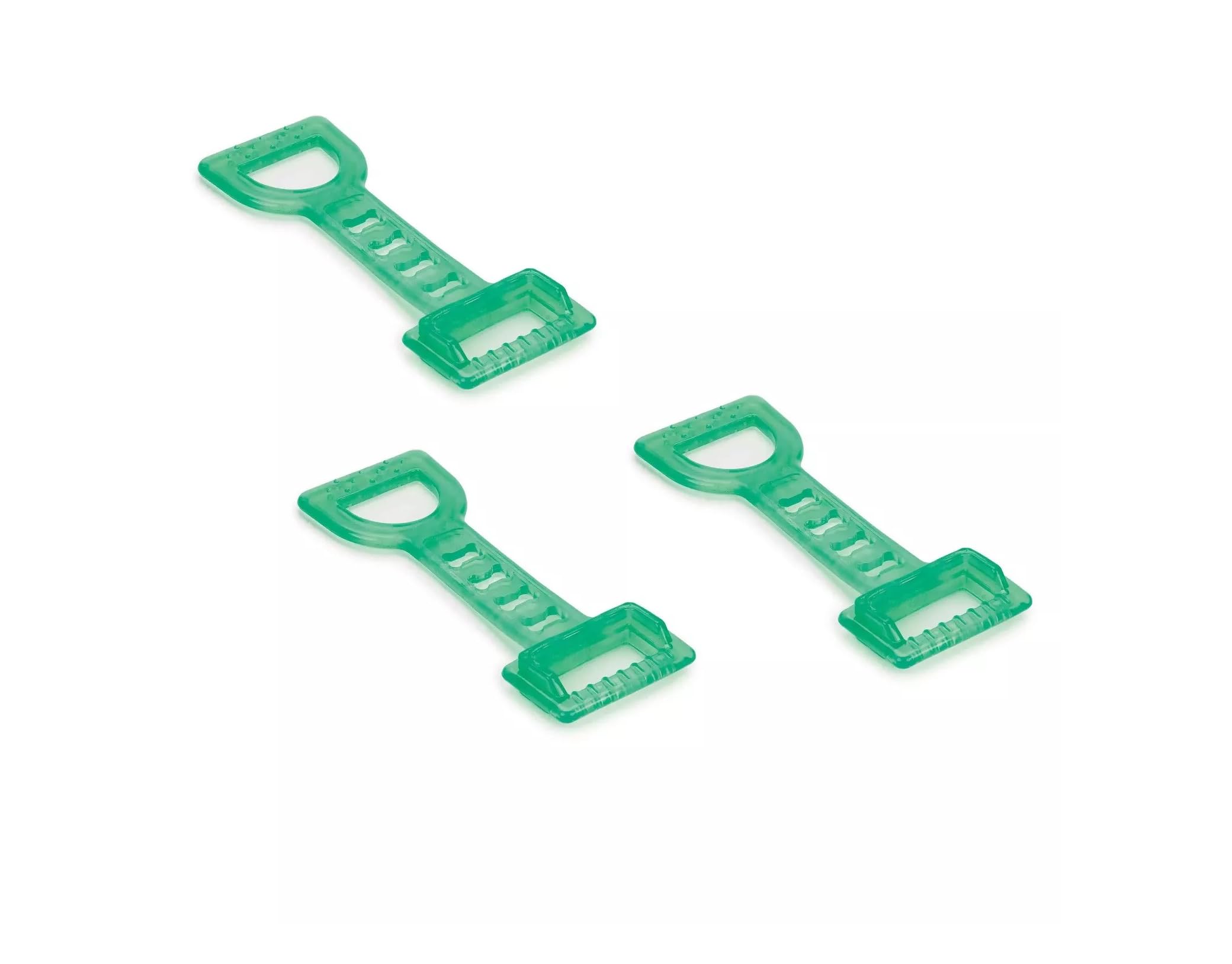 11.5 inch Green Larger Dog Rubber Tug Toy Satisfies Natural Tugging Urges (4 Toys)