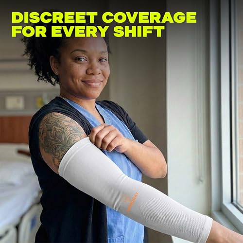 Image of ARMORAY Arm Sleeves for Men or Women - Compression Warmers to Cover Tattoo - for Basketball Golf Running Football Cycling or Sun Protection