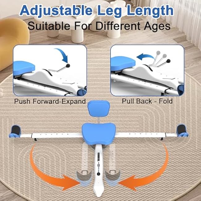 Professional Leg Split Stretching Machine | Adjustable Split Machine for Yoga, Dance, Martial Arts Flexibility Training | Home Gym Equipment with Back Cushion Load Capacity 300lbs