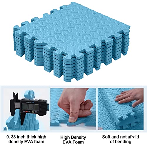 Bestul Protective Flooring Mat Eva Puzzle Exercise Mat Foam Interlocking Fitness Equipment Mat Floor Cushions Playmat For Gym & Home Fitness Sport 12X12 Inch (48Pcsblue), Red, Pm-48 #TOP2