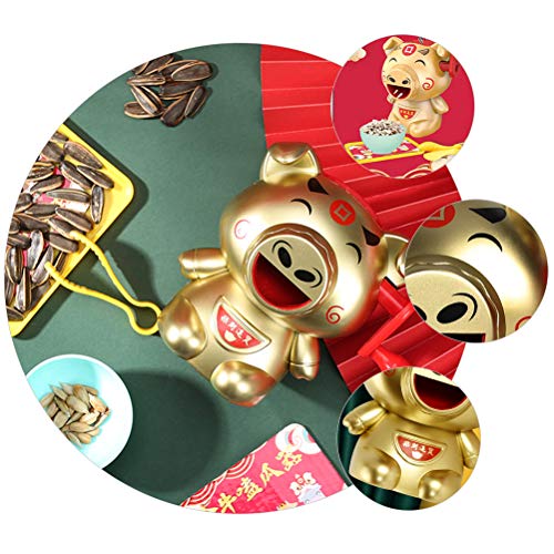 Toyvian Sementes de girassol descascando artefato de sementes de melão em forma de boi para casa.