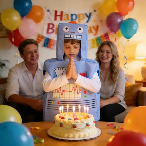 Disfraz infantil robot para niños 7-10 años miniatura 6