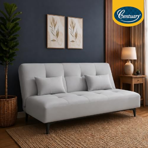 Image of Centuary EasyFlip Sofa Cum Bed, 3-in-1 Sofa,Recliner & Double Bed,Grey Mist