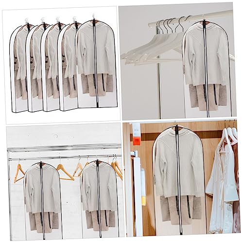 PRETYZOOM 3pcs Clothing Storage Bag Garment Covers Dust Cover for Clothes Wardrobe Suit Protector Easy Zipper Protect Coats Save Space Home Storage2