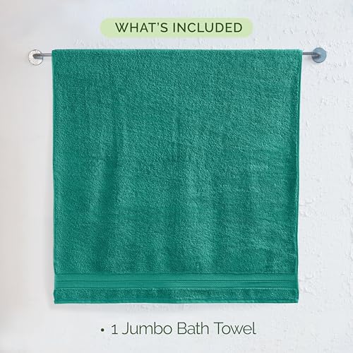 Image of Elegant Comfort Three Line Popcorn Towel Set for Bathroom 35 x 70 inches, Premium Hotel Quality 1-Pack Jumbo Towels, 100% Turkish Cotton, Soft and Durable, Quick Dry and Highly Absorbent, Teal Blue