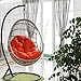 XINYUWZ Columpio Colgante Cesta Cojín De Asiento Mimbre Ratán Colgante Huevo Almohadillas para Silla para Patio Balcón Silla Colgante Cojines Columpios Al Aire (Size:120x90cm,Color:Naranja)