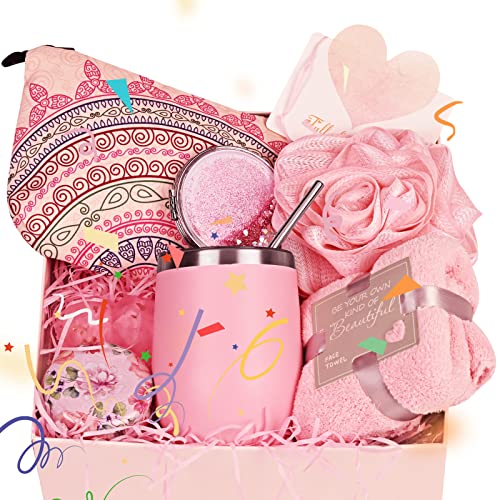 Idea Birthday's Gift for Women 8PCS Special Spa Relaxing Self Care Gifts Box Basket for Mom Wife Grandma Sister Girlfriend Best Friend For Birthday Anniversary Valentines Bridesmaid
