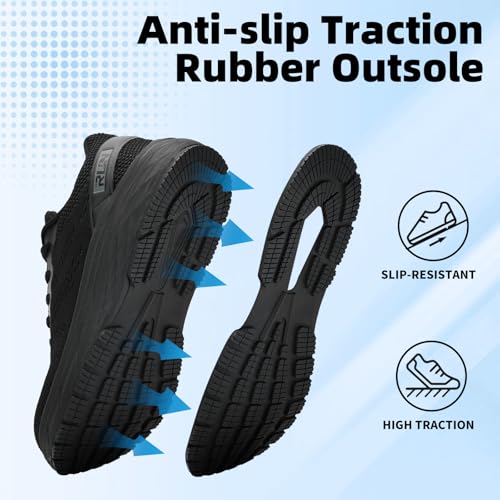 Slow Man Wide Toe Box Shoes for Men - Cushioned Road Running Shoe Non Slip Mens Walking Sneakers for Wide Feet Comfortable Athletic Gym Workout Sneaker4