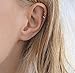Milacolato 4Pcs 925 Sterling Silver Ear Cuff: Adjustable Non Piercing Minimalist Fake Helix Cartilage Earcuff, Dainty Clip-on Earrings Hypoallergenic with 14K Gold Plating for Women Man-Silver