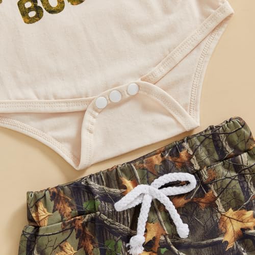 GOOCHEER Newborn Baby Boy Clothes Hunting Long Sleeve Romper Shirt Tops Pants Fall Winter Outfits Hat Set4