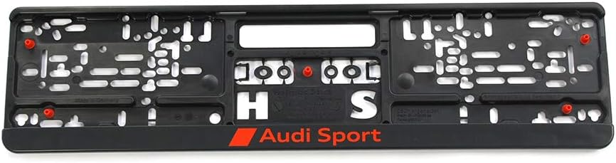 Audi Sport GmbH 3291900100 Number Plate Holder Original Sport Licence Plate Holder Black/Red