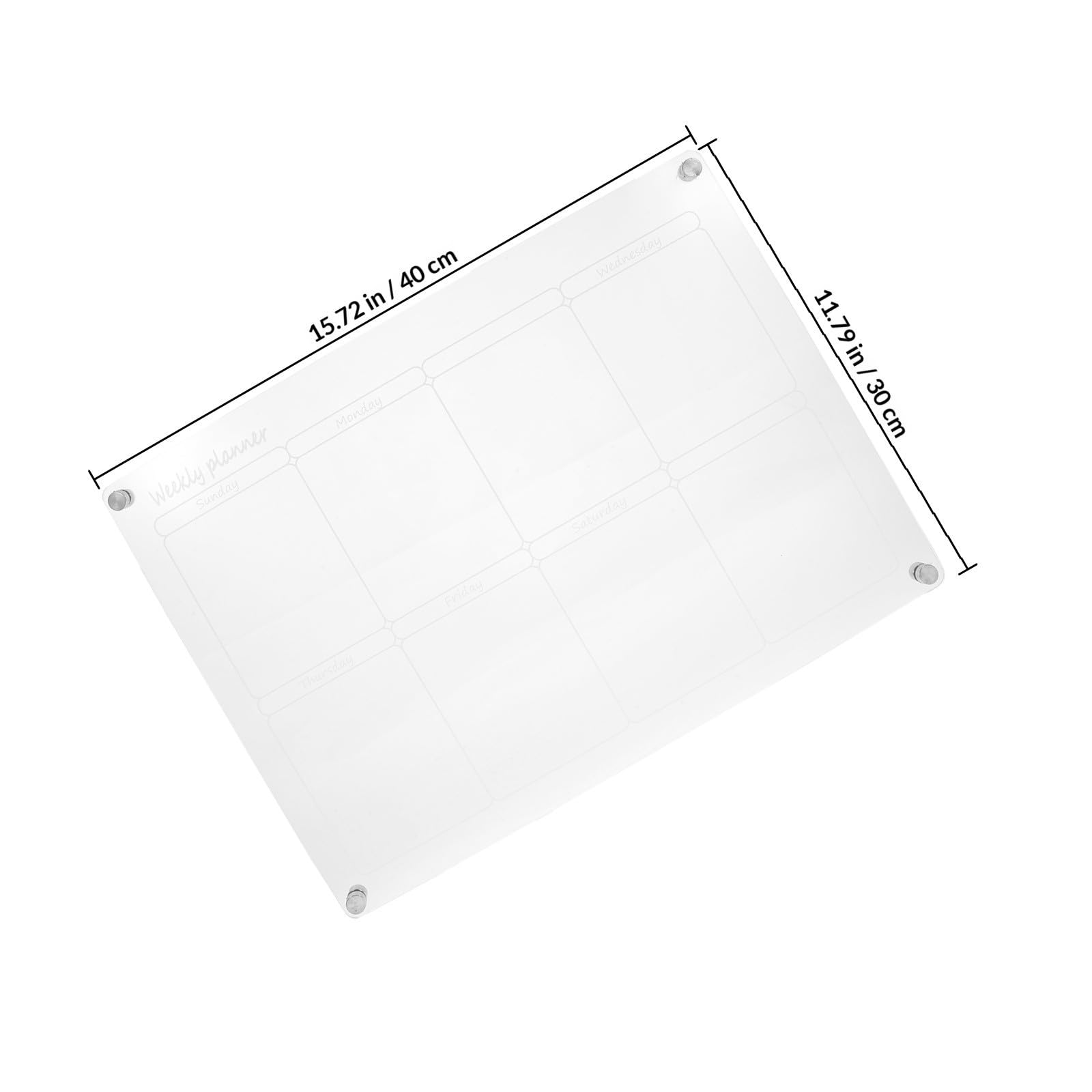 Calendario Magnetico Settimanale per Frigorifero in Acrilico