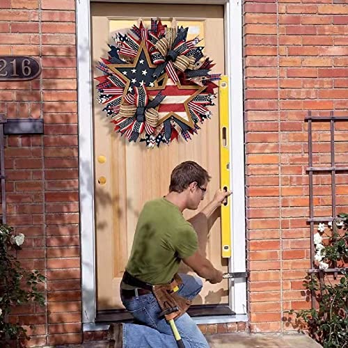 2023 Summer Patriotic Independence Day Wreath, Memorial Day Wreaths For Front Door, Festival Celebration Farmhouse Wreaths, All Season Welcome Sign Door Hangers #TOP2