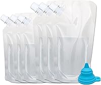 Vista 1 de Bolsas de plástico ocultables y reutilizables con embudo (8OZ-3PCS+16OZ-3PCS)
