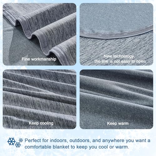 Image of CHOSHOME Cooling Blanket for Hot Sleepers Lightweight Summer Cold Thin Blankets for Sleeping, Hot Flashes Night Sweats, Soft Blanket for Bed, California King 96 inch x 102 inch, Navy Blue