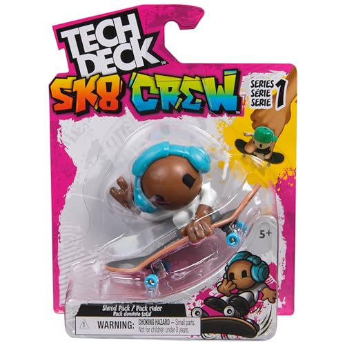 TECH DECK Sk8 Crew Single Pack Mini Skateboard (Styles May Vary)