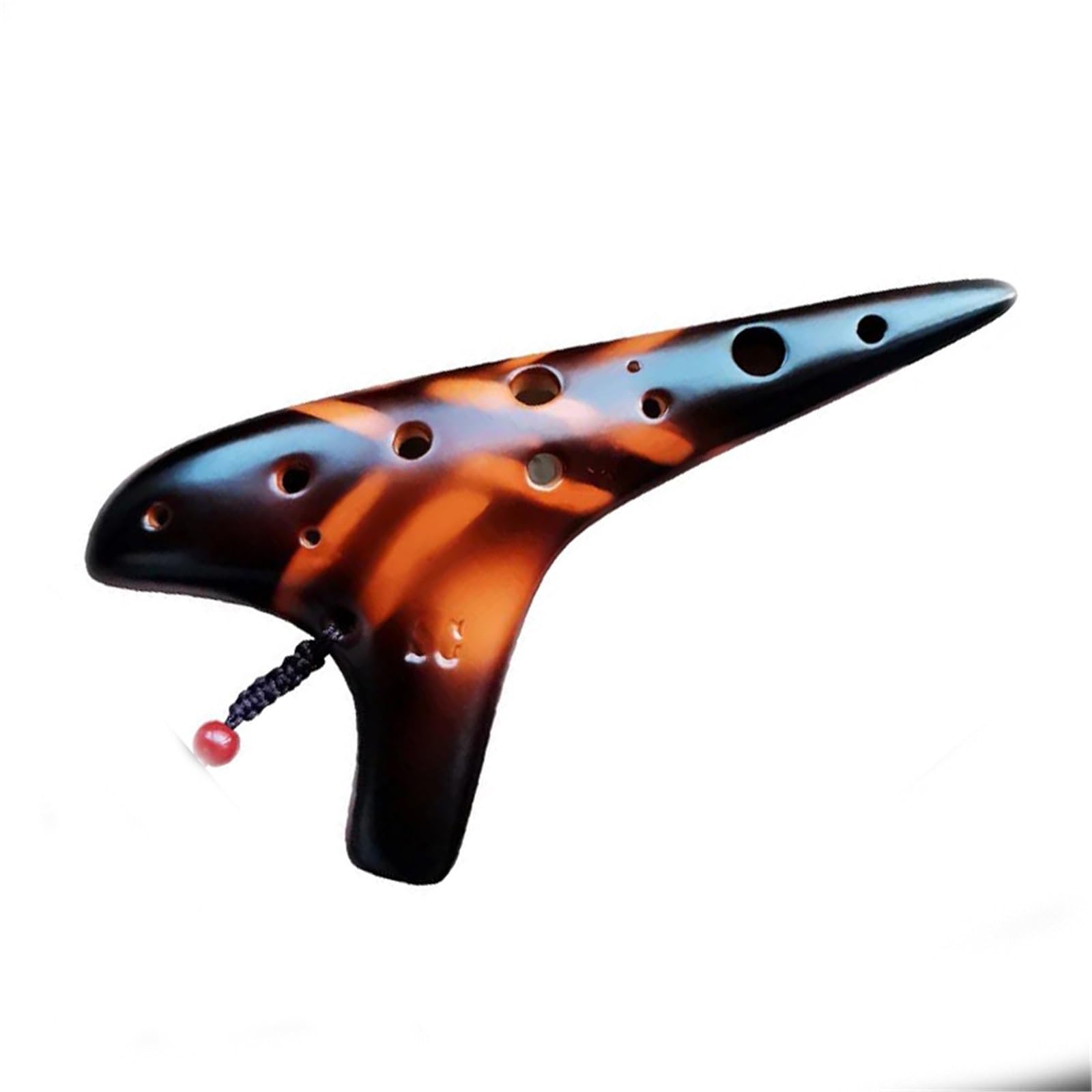 Ocarina Alto Strumento, Ocarina soprano in ceramica ambrata con chiave C a 12 fori