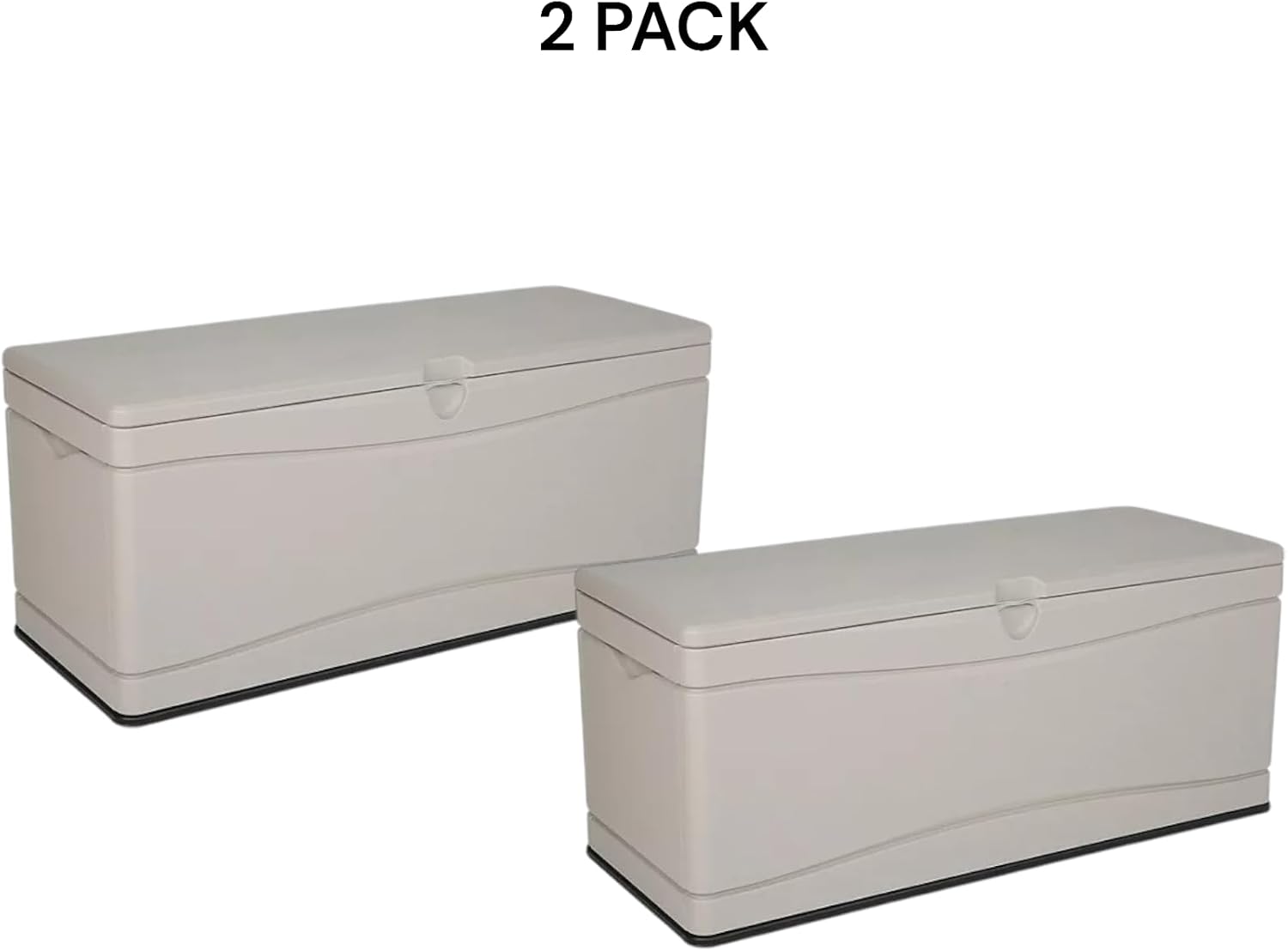 Heavy Duty Large Outdoor Deck/Storage Box, 130 Gallon Capacity, (Desert Sand, 2)