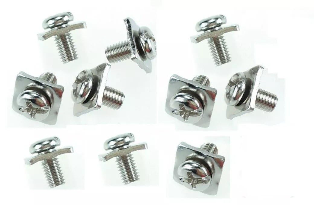 10 Pcs 4mm Amplifier Terminal Screws Square Washer Power Ground Speaker Amp Screw