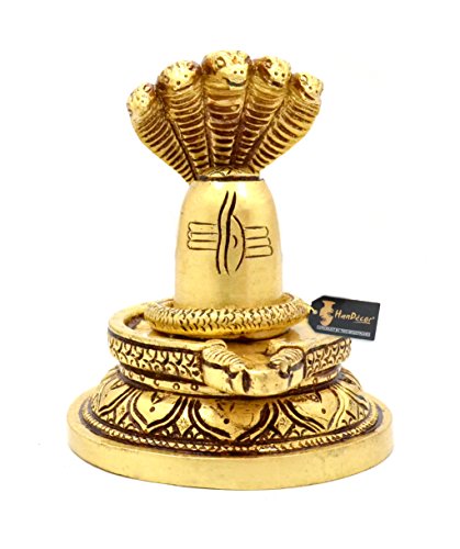 Image of Two Moustaches Premium Shivling with Detachable Sheshnaag, Standard, Spiritual Idol for Temple, Home & Car Dashboard Decor, Handcrafted Shivlingam Pooja Murti for Diwali & Navratri Festival, 1 Piece