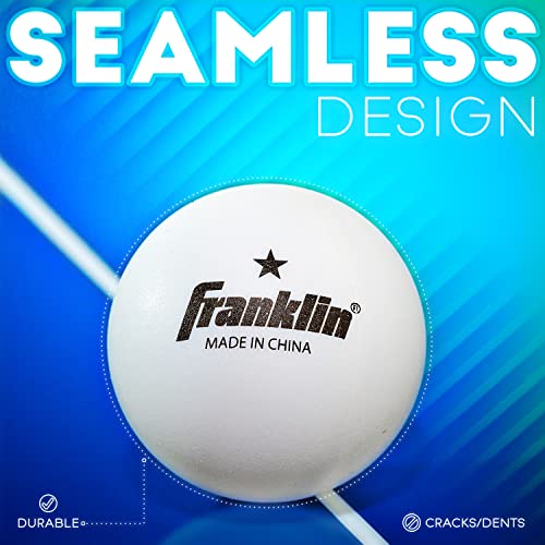 Image of Franklin Sports One Star Ping Pong Table Tennis Balls - 38mm 6-Pk - White