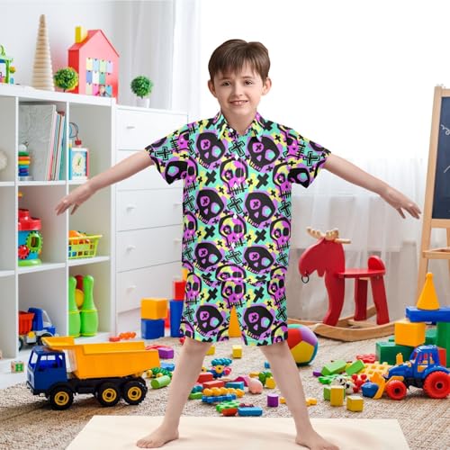Image of visesunny Little Boys Short Sleeve T-Shirt Beach Shirts for kids children Casual Shorts Set Summer Clothes Outfits