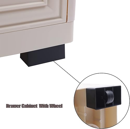 Miniatura 8 de Gdrasuya10 Cómoda de plástico con 6 cajones para ropa, grande, armario de almacenamiento de plástico, armario organizador de almacenamiento, cómoda