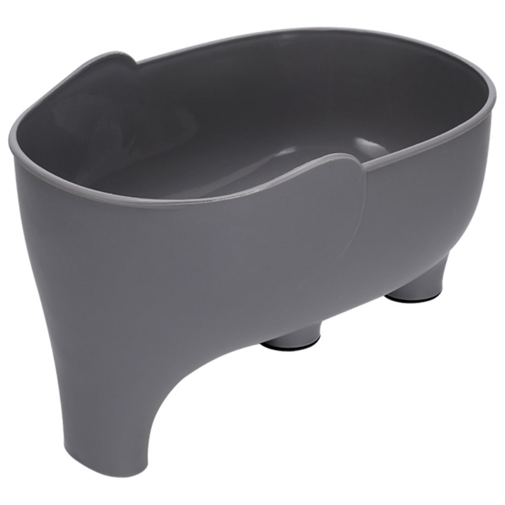 Hbbgdiy Grey Elephant Shaped Pp Drain Basket 5.5X8.7 Inch, Non‑Slip Fruit Strainer & Vegetable Colander For Kitchen Sink & Food Washing