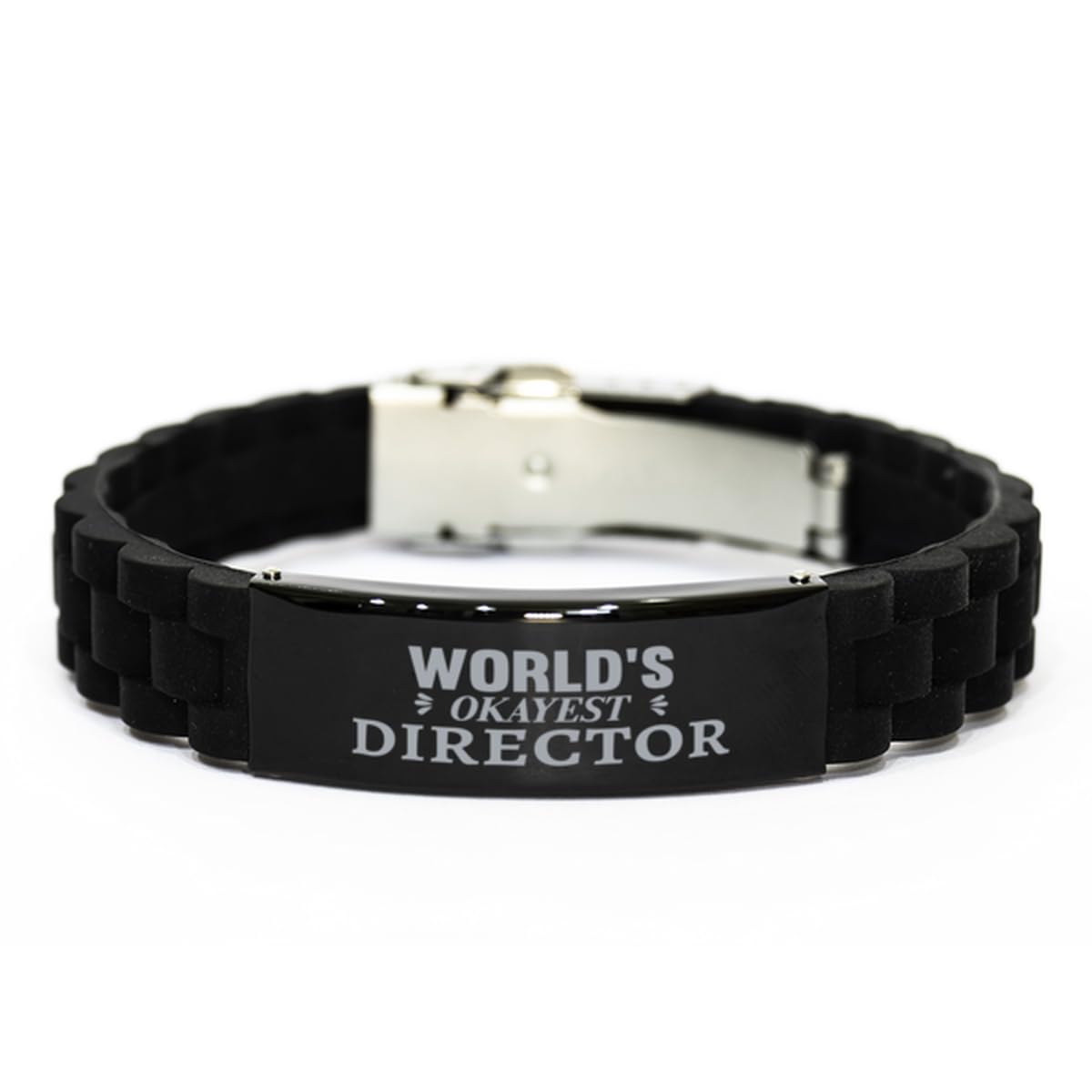Mugart Director Glidelock Bracelet Gifts For Director World's Okayest Director Christmas Holiday Present Gifts for Director Biirthday Gifts, Engraved Bracelet Custom for Director