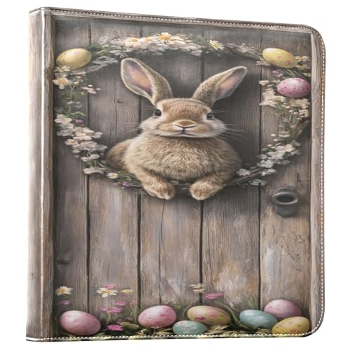 Álbum de fotos autoadhesivo DIY Scrapbook con diseño de Pascua y conejo, encuadernador de 3 anillos, 40 páginas, tamaño 8x10 pulgadas para recuerdos