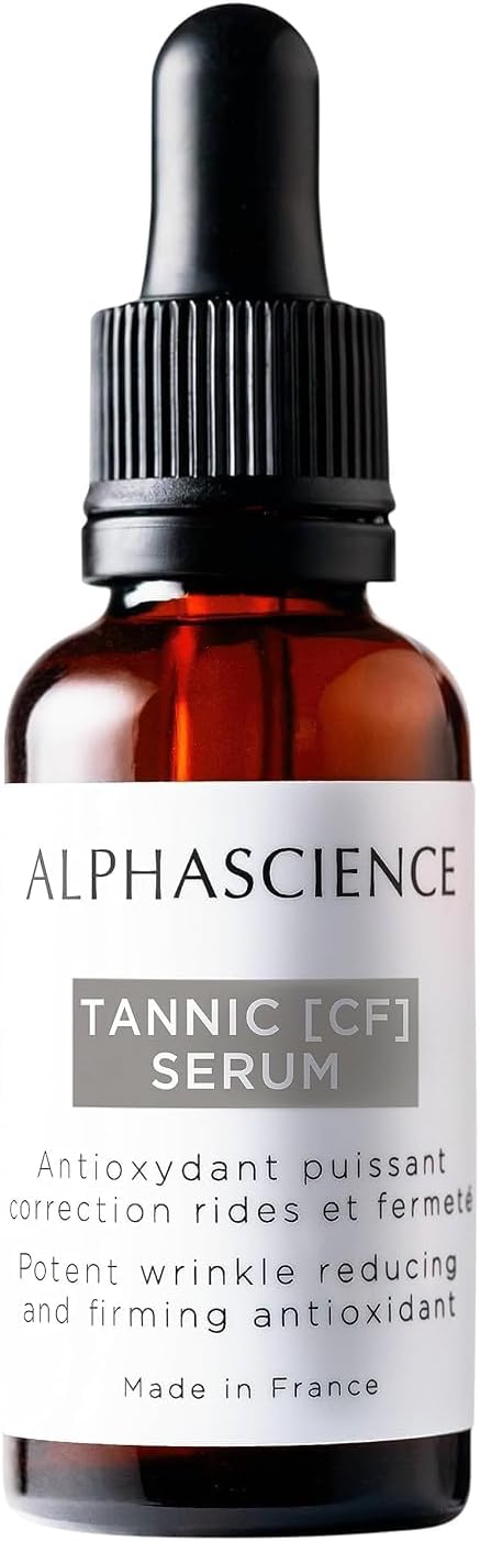Tannic [CF] Serum 30 ml / 1 Fl Oz - Antioxidant serum with Stable Vitamin C - Anti Aging Face serum - Corrects redness - Made in France - Fragrance free- Preservative free