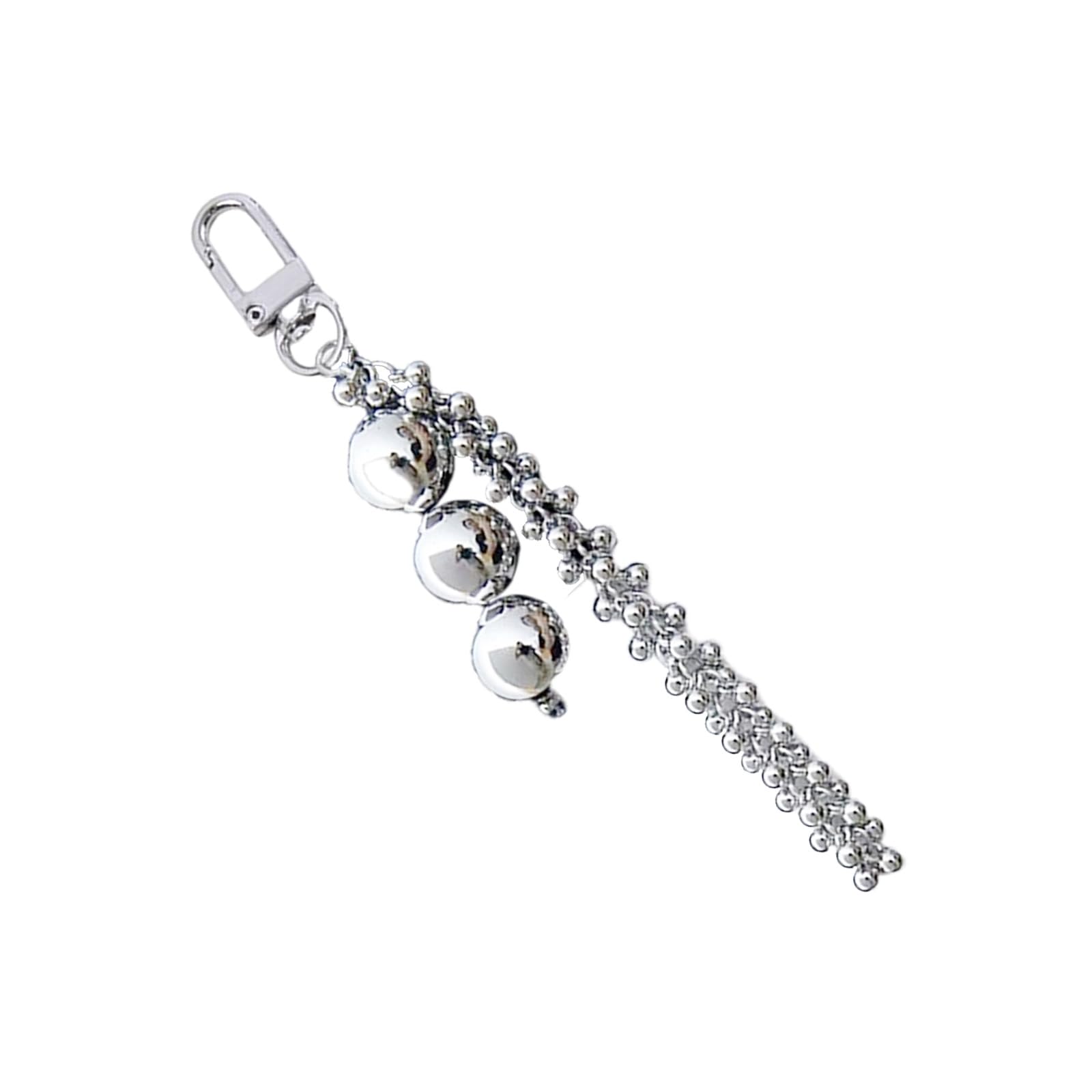Jazuaiao Acrylic Beads Fringe Keychain Holiday Birthdays Travel Essential Earphone Hanging Pendant Accessory Acrylic Tassels Keychain