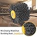 Shineboc Abrasive Nylon Wire Drawing Wheel Drum Brushes, 240 Grit 120x100mm Wheel Drum Burnishing Tool Polishing Brush Wooden Wheels for Wood Furniture Working Surface Conditioning Tool