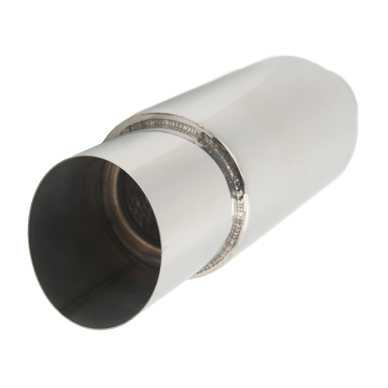 Silenziatore Auto, Universale Acciaio Inossidabile Punta Del Silenziatore Di Scarico, Ingresso 2,5" Uscita 3,5", per Alleviare La Contropressione, Le Vibrazioni