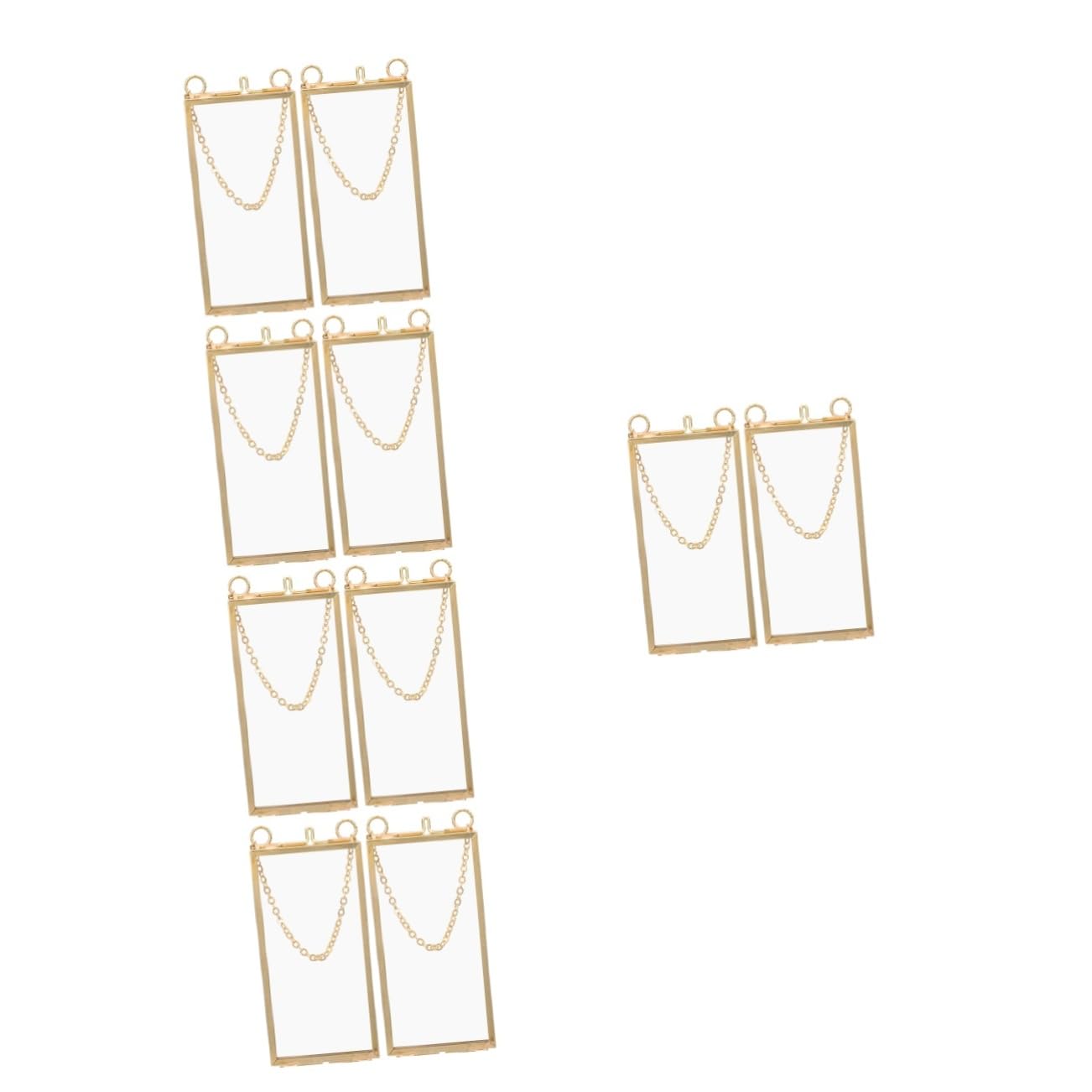 Décoration murale élégante avec cadre photo verre suspendu lot de 10