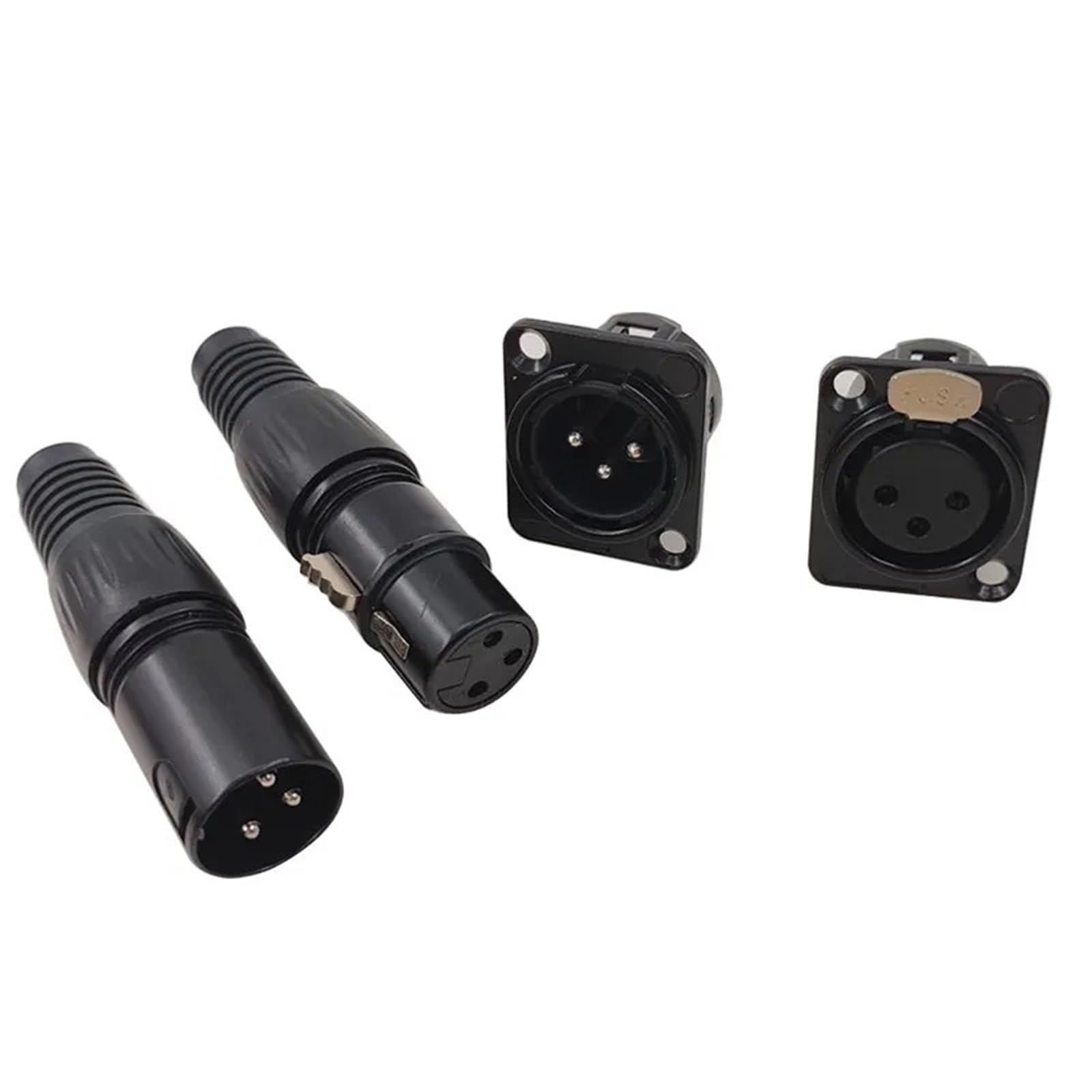 Conector de micrófono de alta resistencia YS145 metálico de 3 pines macho para estudio 8