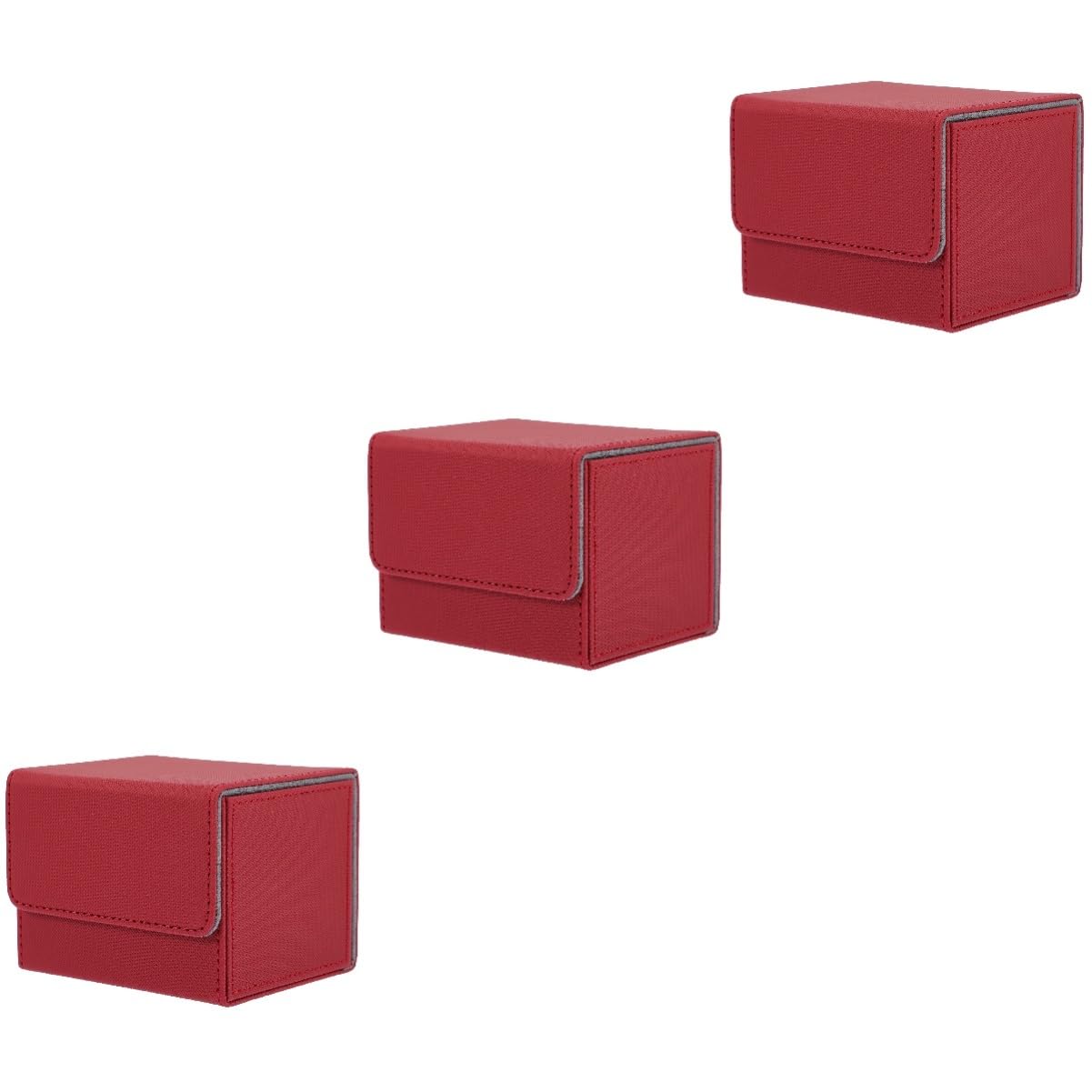 Lurrose 3pezzi Scatola Porta Carte Pu Leather Organizer Per Giochi Di Carte Design Portatile e Antiscratch e Giocatori Per Amici e Famiglia