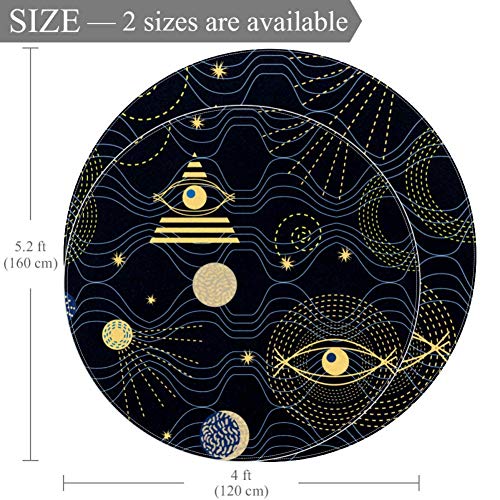 Tapis rond antidérapant et doux de 160cm pour salle de jeux