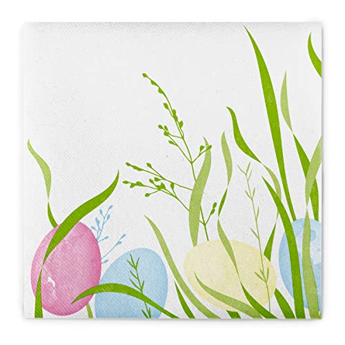 Mank GmbH Airlaid Servietten 40x40 cm Premium Einweg Serviette stoffähnlich und saugstark 50 Stück Ostern Osterservietten edel Ostereier Frühling