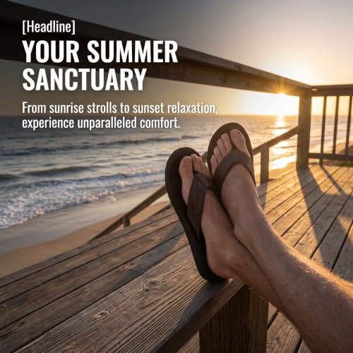 Image of AX BOXING Mens Flip Flops Leather Thong Sandals Casual Comfort Slides Slippers