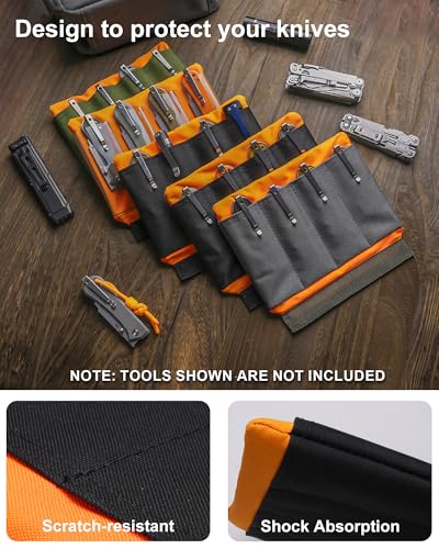 Image of VIPERADE VE40 Knife Display Case with 40 Slots, Folding Knives Storage Holder, Knife Collection Carrier Bag for Folding Knives Flashlights Multitools