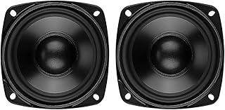 2Pcs 3.5 Inch Midrange Woofer Speaker 6 Ohm 40W Aluminum Cone Long Stroke Sound Audio Speaker DIY Home Theater Amplifier